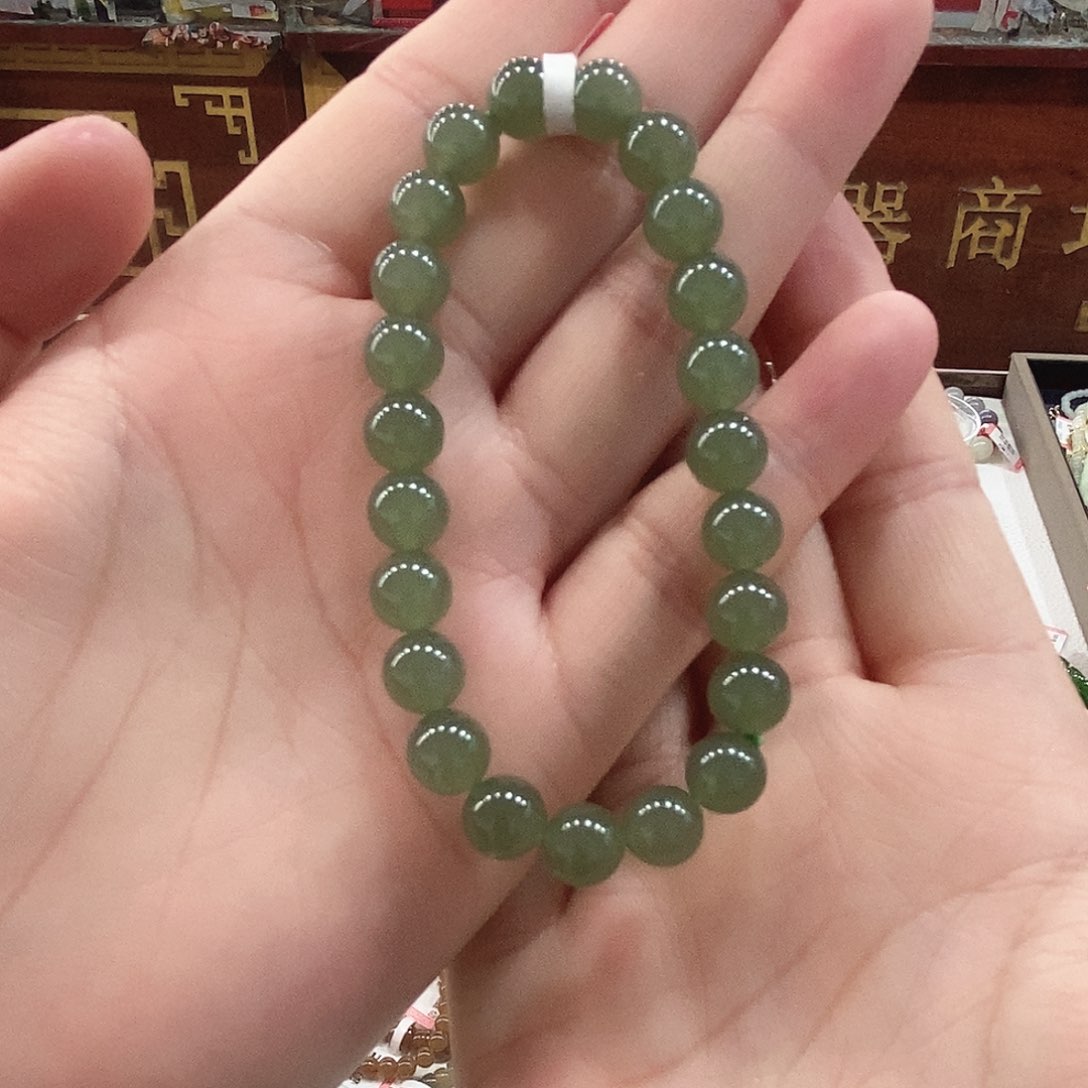 和田玉手串卡8未镶嵌