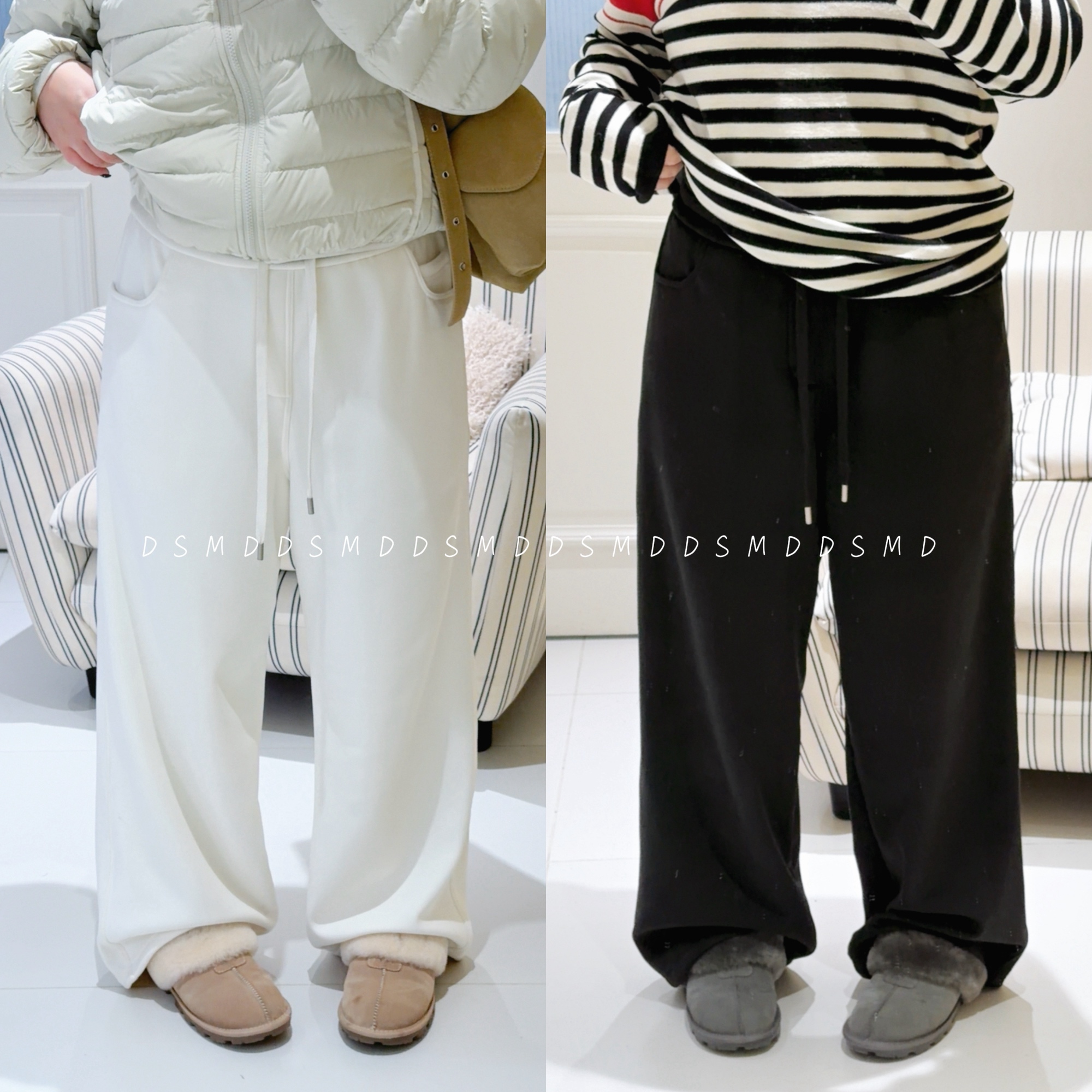 糯糯裤 ｜D S M D｜大码女装加厚加绒松紧腰宽松直筒休闲裤