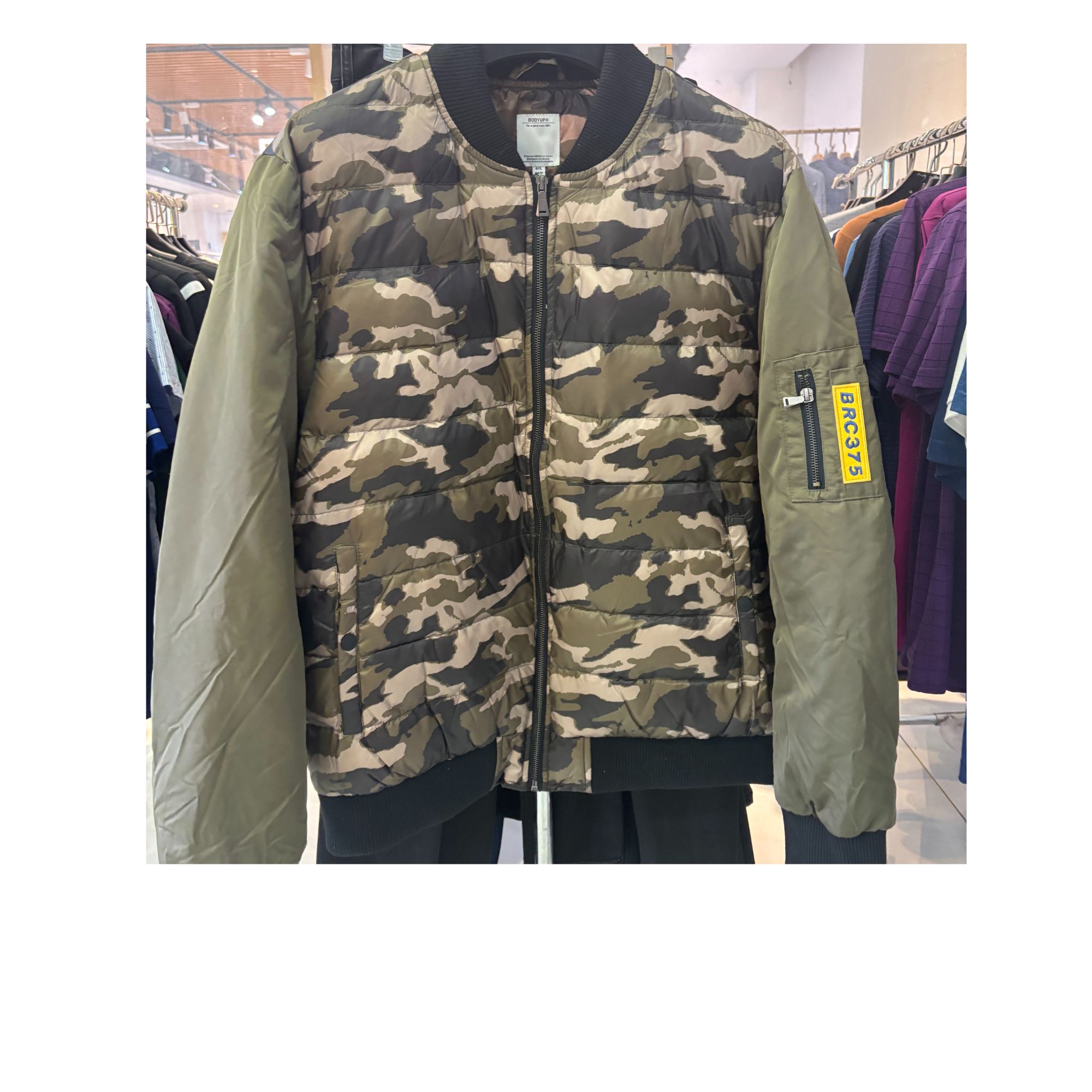 夹克外套工装羽绒服加厚秋冬两面时尚短款迷彩运动保暖