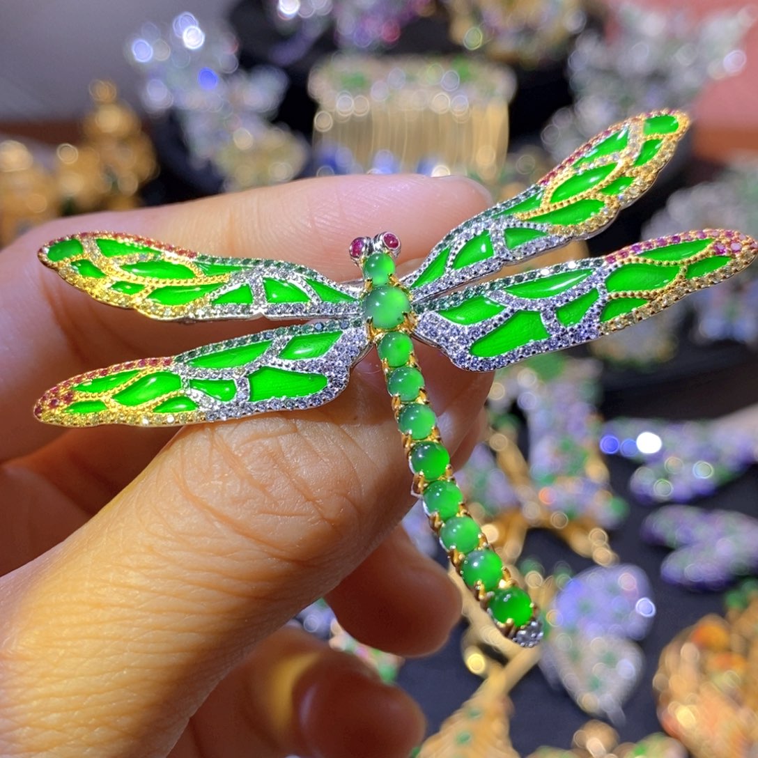 吊坠(不含链)银S925镶嵌翡翠