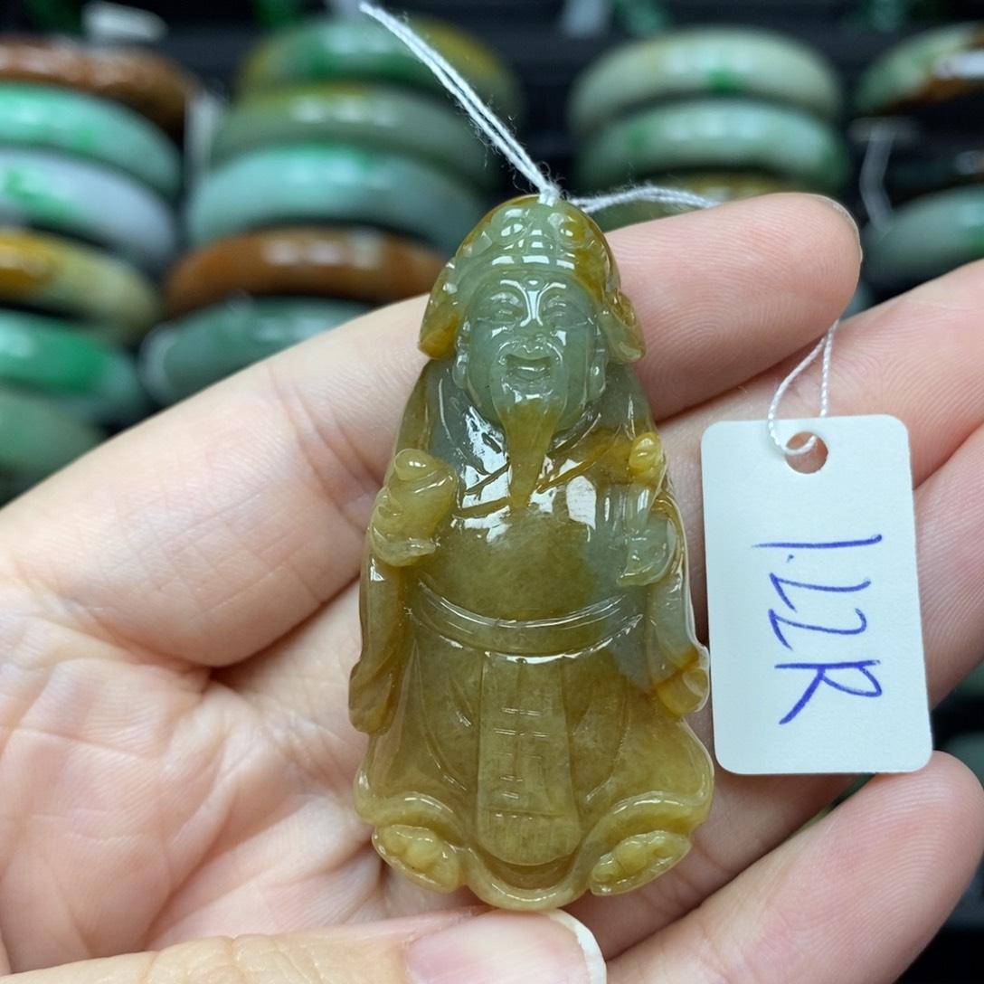 翡翠项链未镶嵌财神23号