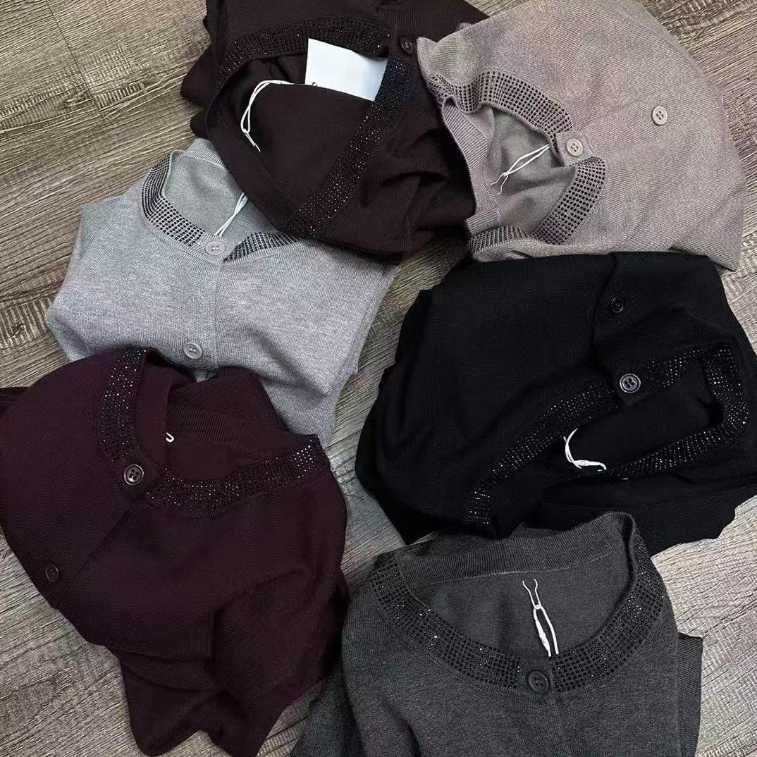 女士百搭修身薄款针织开衫毛衣