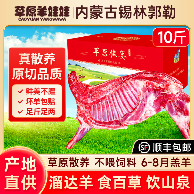 内蒙锡林郭勒草原散养羔羊 半羊10斤组合装切块25%腿排