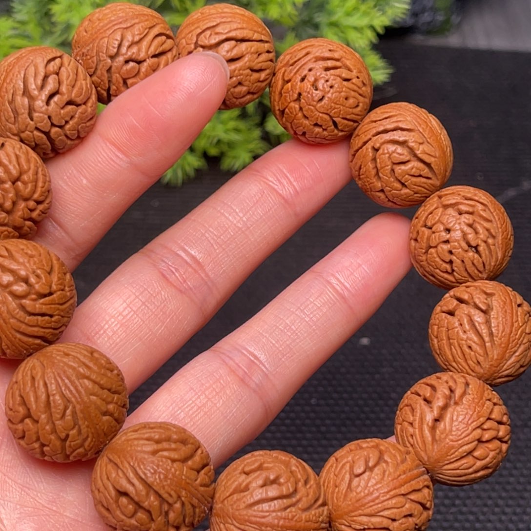 桃核手串龙纹桃核