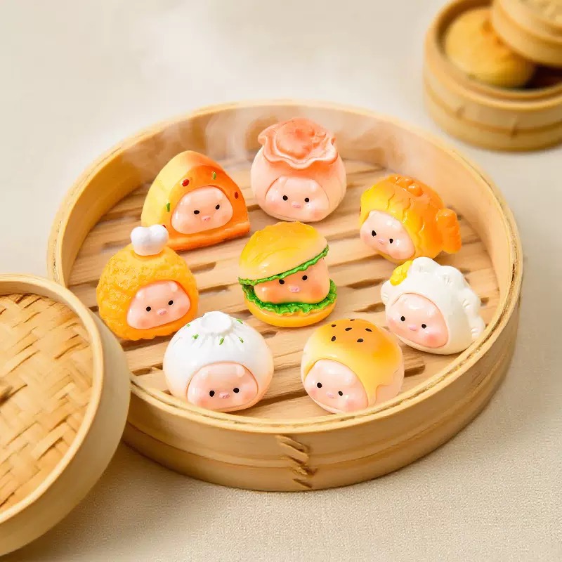 可爱立体美食系列萌粒diy树脂摆件【对对碰】