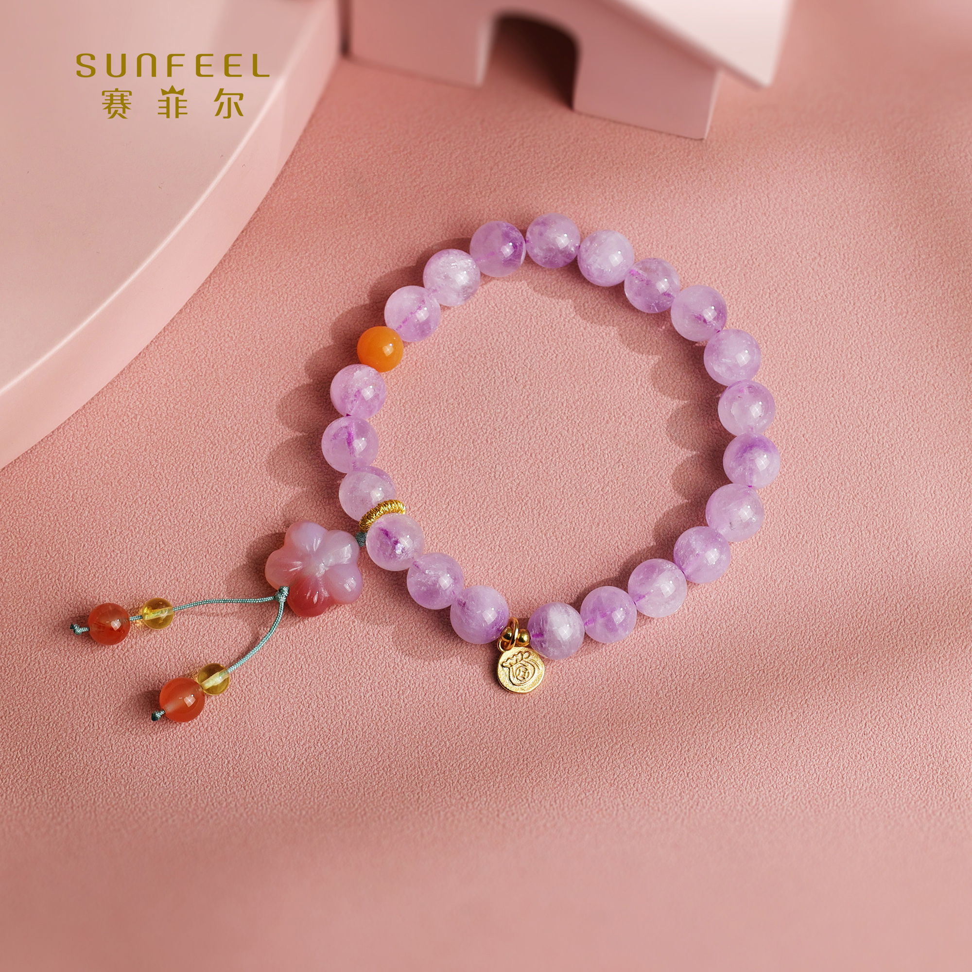 SUNFEEL/赛菲尔 合成金属手链 【二十六店】时尚百搭12森系水晶手串