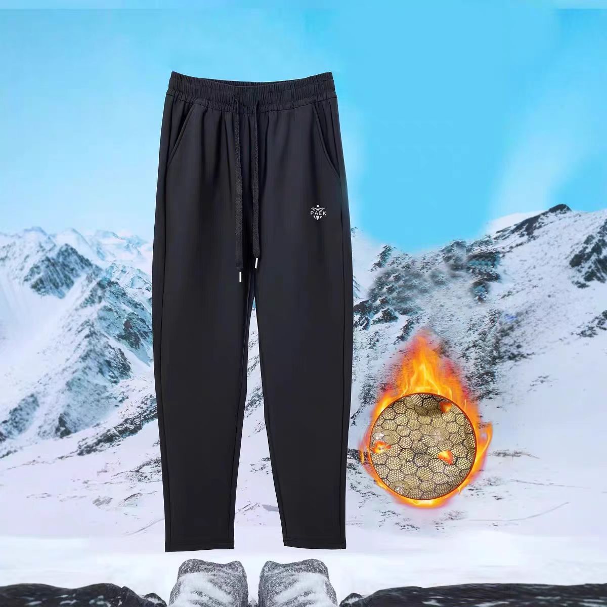 YW 2550加绒加厚三防休闲裤男