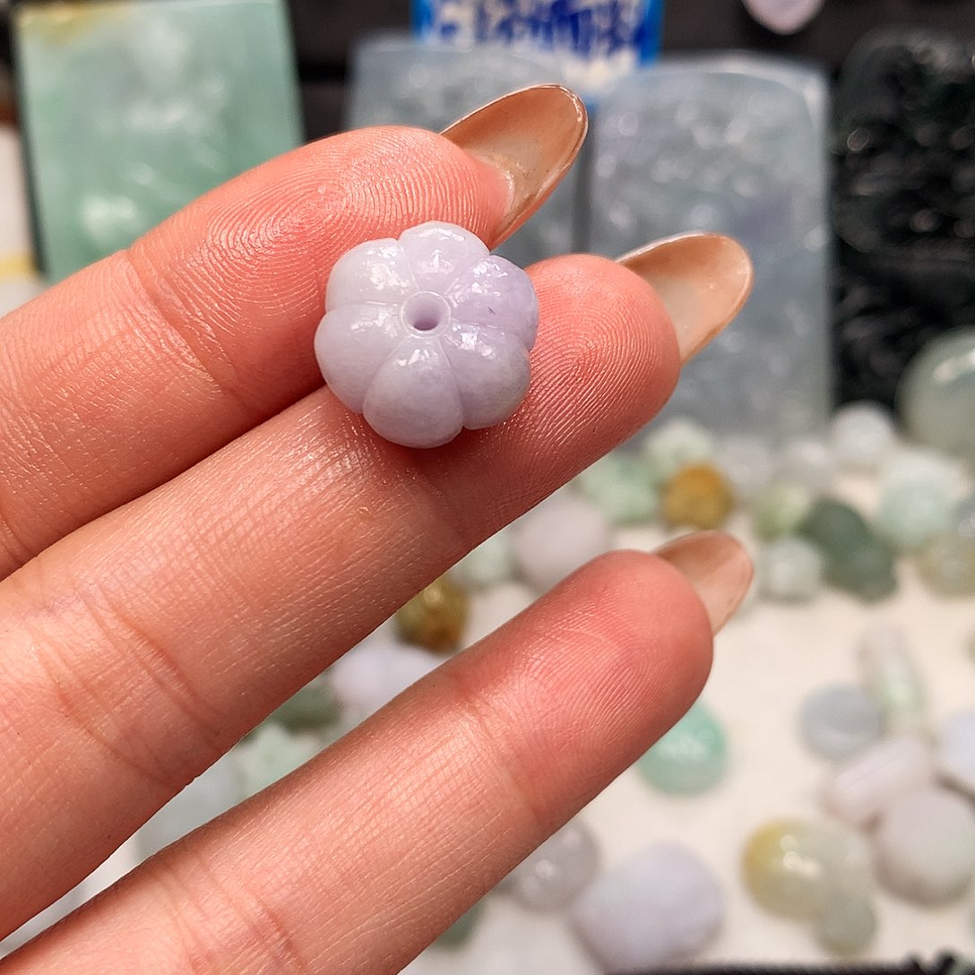 翡翠未镶嵌颈饰毛货紫罗兰南瓜