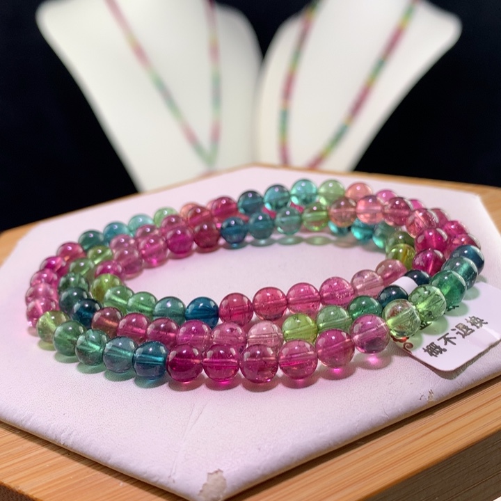 双色碧玺手链未镶嵌