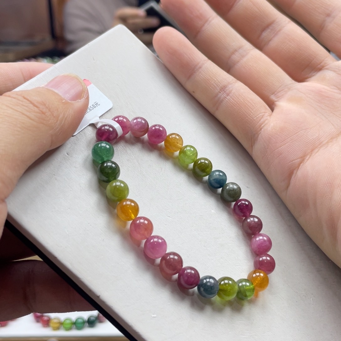 碧玺手串未镶嵌7.8mm.mmmmmmmmm