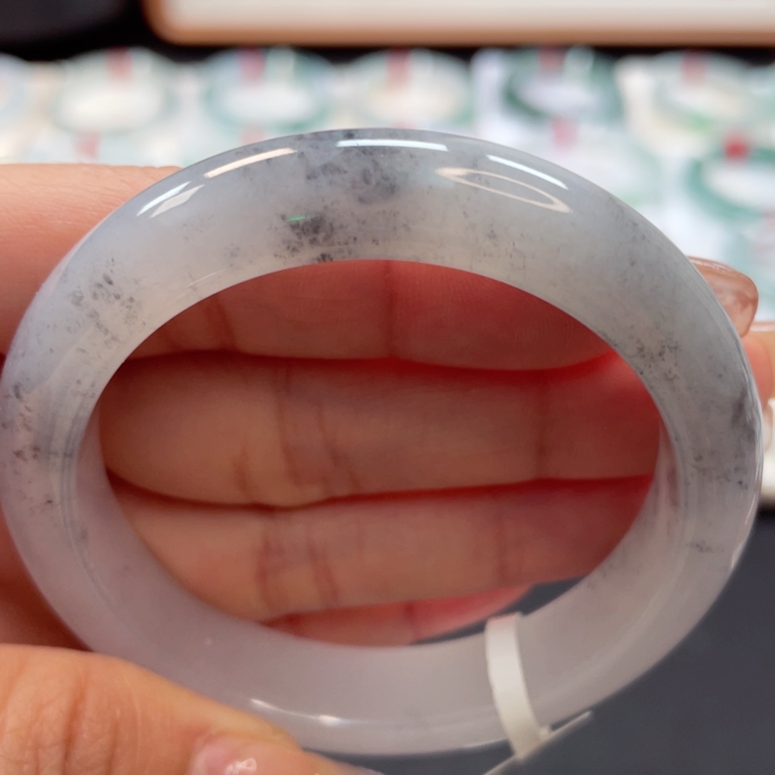 【闪购商品】翡翠手镯未镶嵌51泼墨画5号