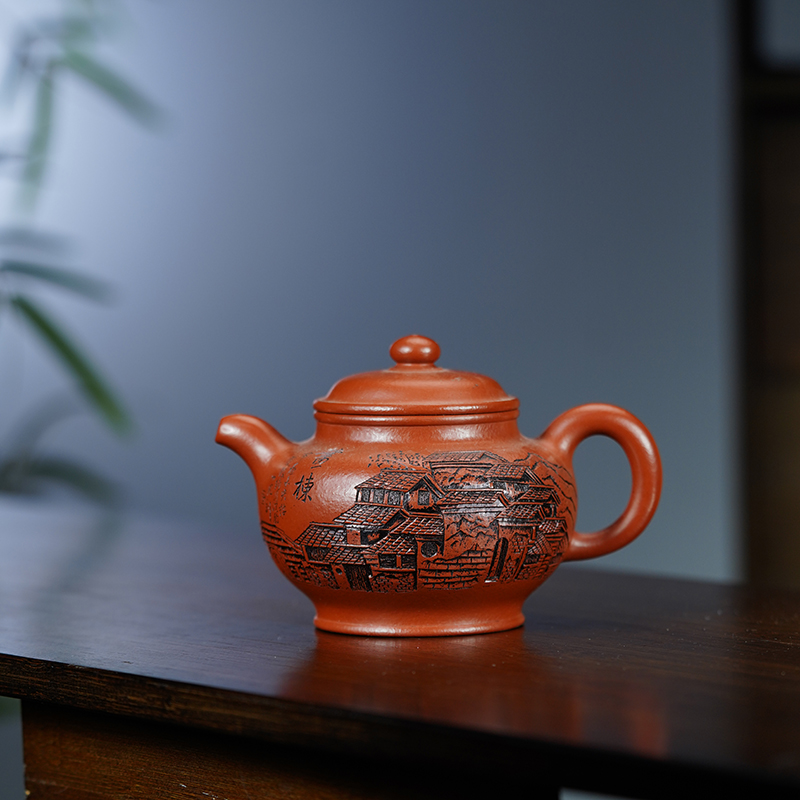 名称：MM775万庆元生砂朱泥景舟掇只紫砂壶