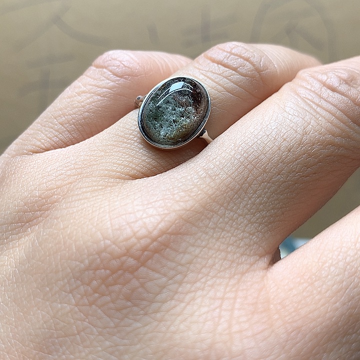 水晶水晶戒指银S925镶嵌