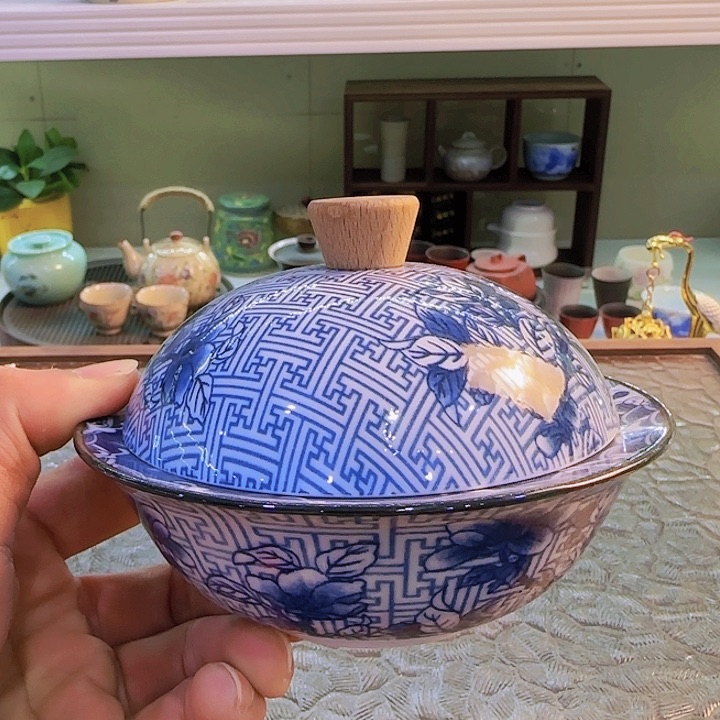 青花瓷器茶具套装旅行茶具茶叶罐