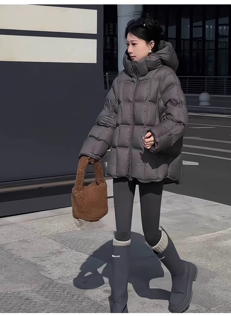 现货2025冬季显瘦保暖韩版时尚休闲棉服加厚宽松洋气女棉袄外套