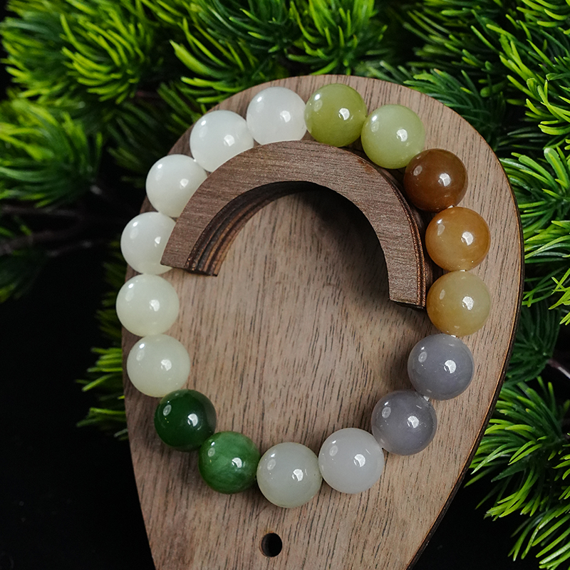 lot30 和田玉多宝手串/DW51127-201309 保利山东