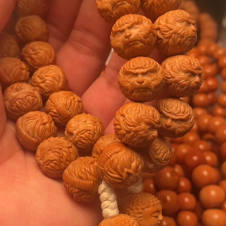 猴头核桃手串橄*绿黑神