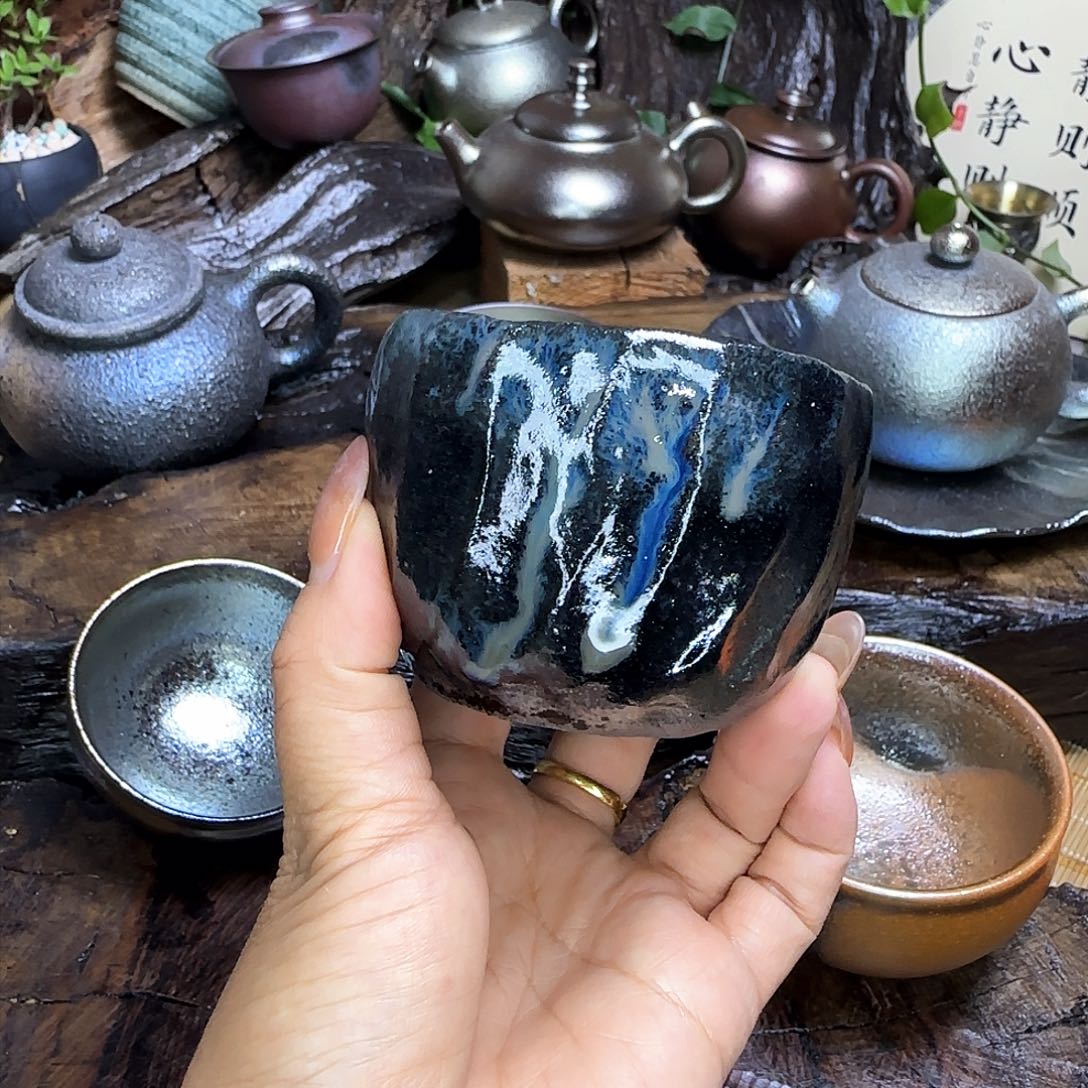 杯福**来建水紫陶柴烧杯