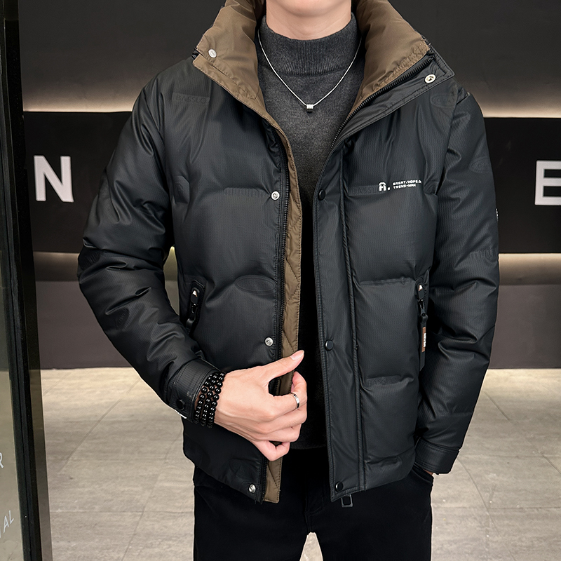 TUCANO/啄木鳥立领收口袖字母痞帅防风羽绒潮流男士轻薄冬装