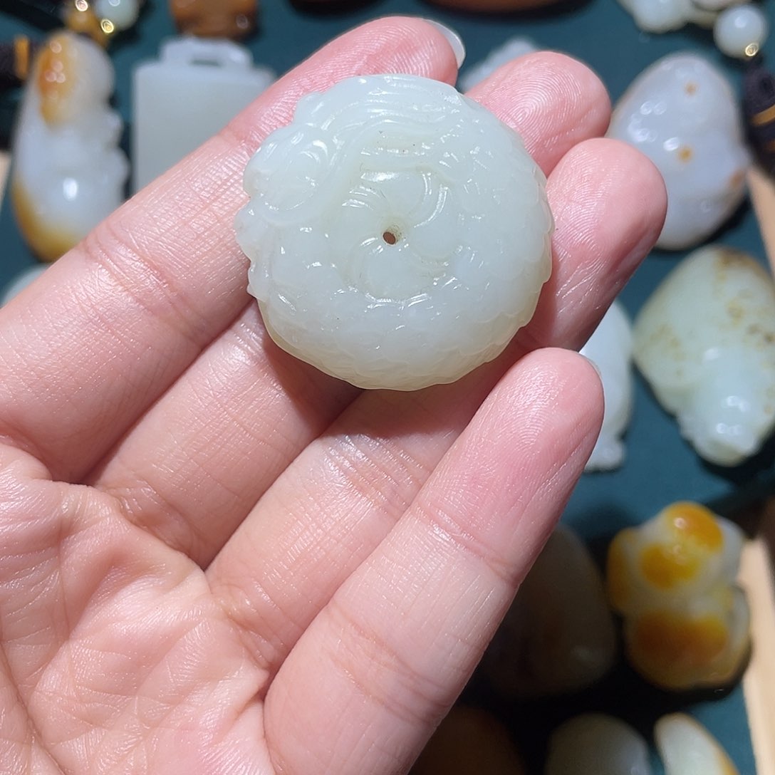 和田玉挂件未镶嵌4***动