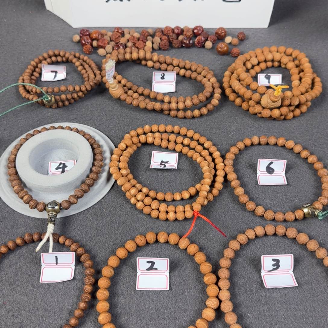 莲花菩提手串莲师原皮原色酸枣核