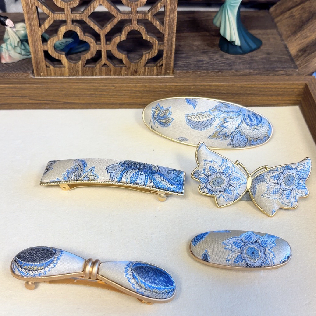 姑苏蝶作宋锦手工发夹