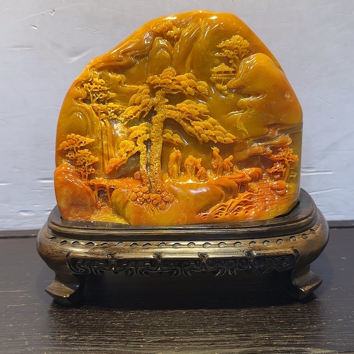 大***帝寿山石昌化田黄摆件精品