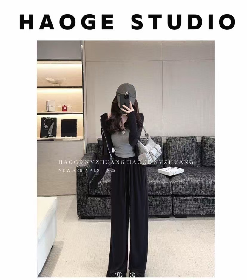 浩哥女装铭顺●全员自留C5TZ5336A外套+休闲裤预显瘦套装日常简版