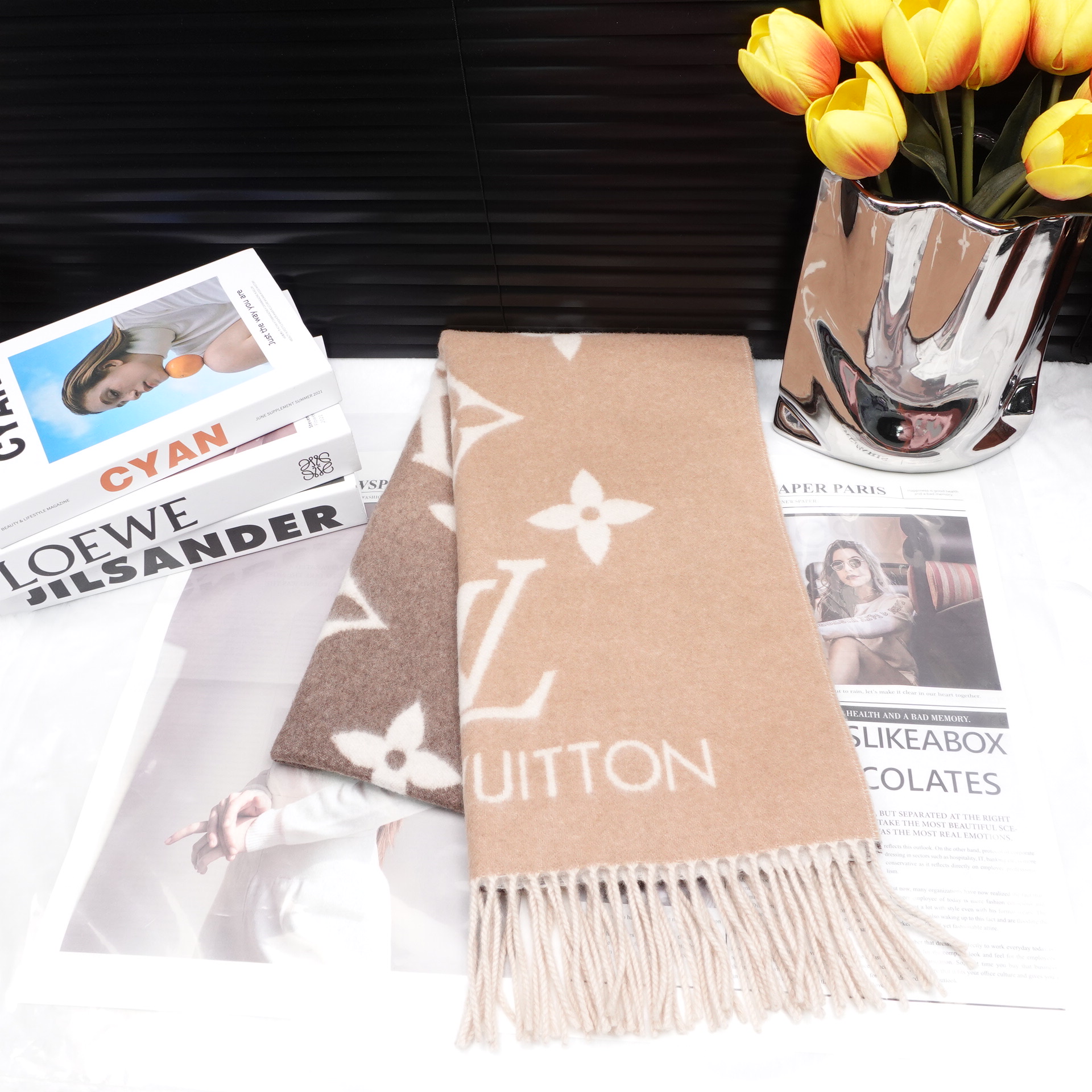 95新 LouisVuitton/路易威登 围巾/T10215159