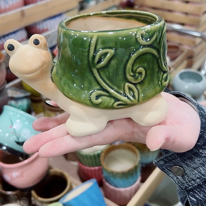 有孔.凑满10元发货多肉陶瓷花盆！