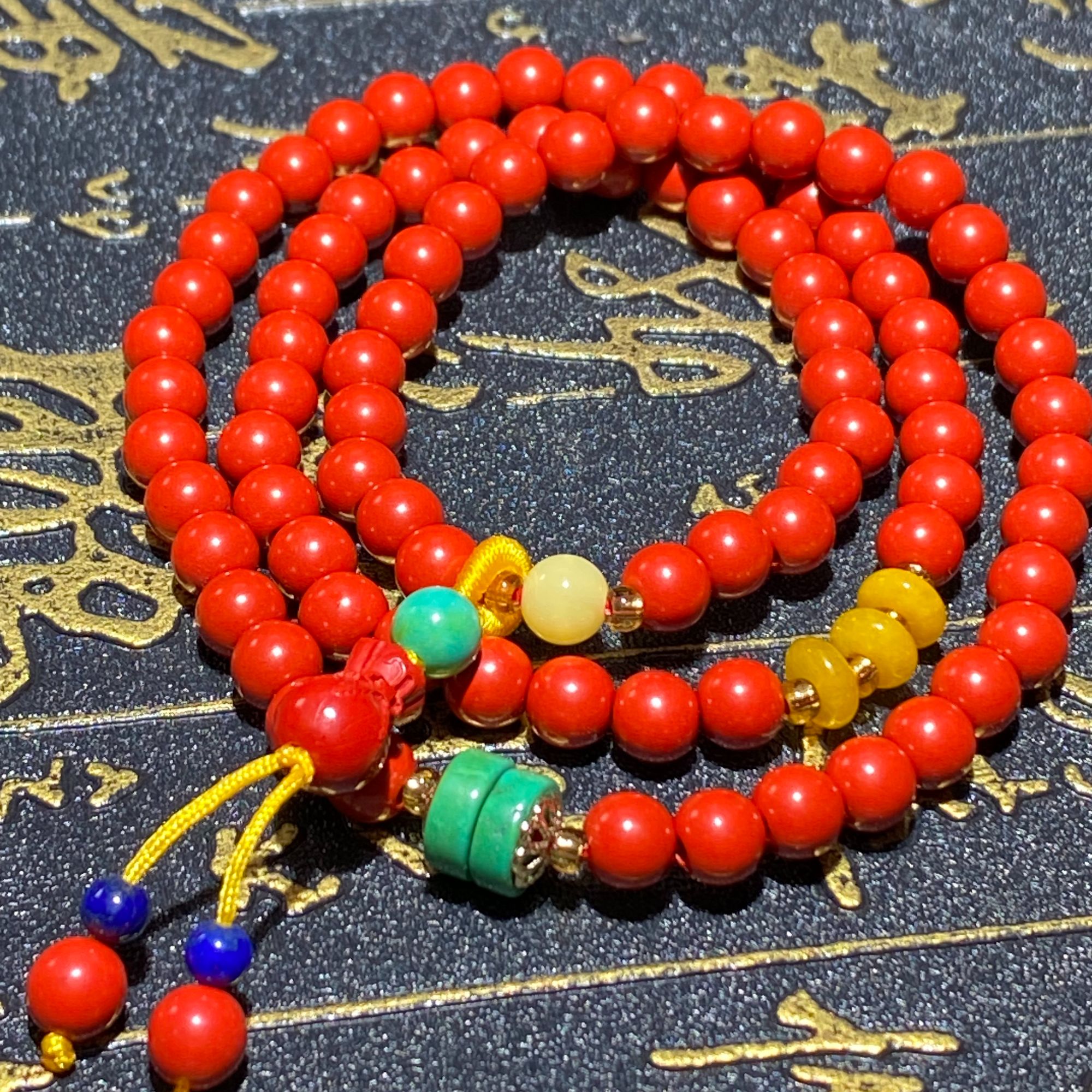 含辰砂工艺品朱砂本命年红纱招财纳福平安脖挂手链