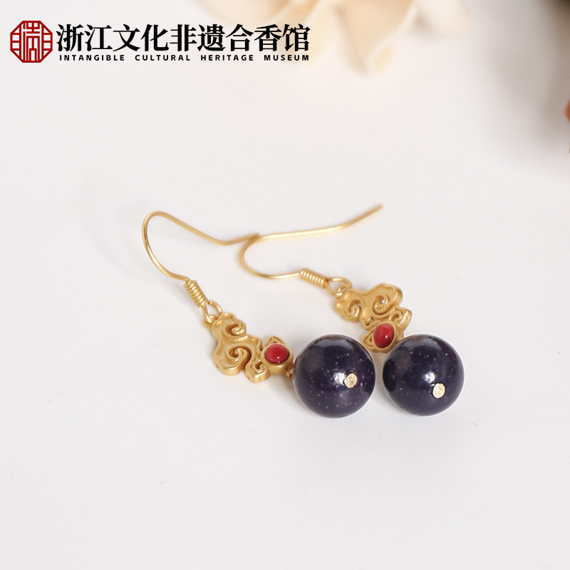 J【非遗合香】紫气祥云耳挂 ZJ0428