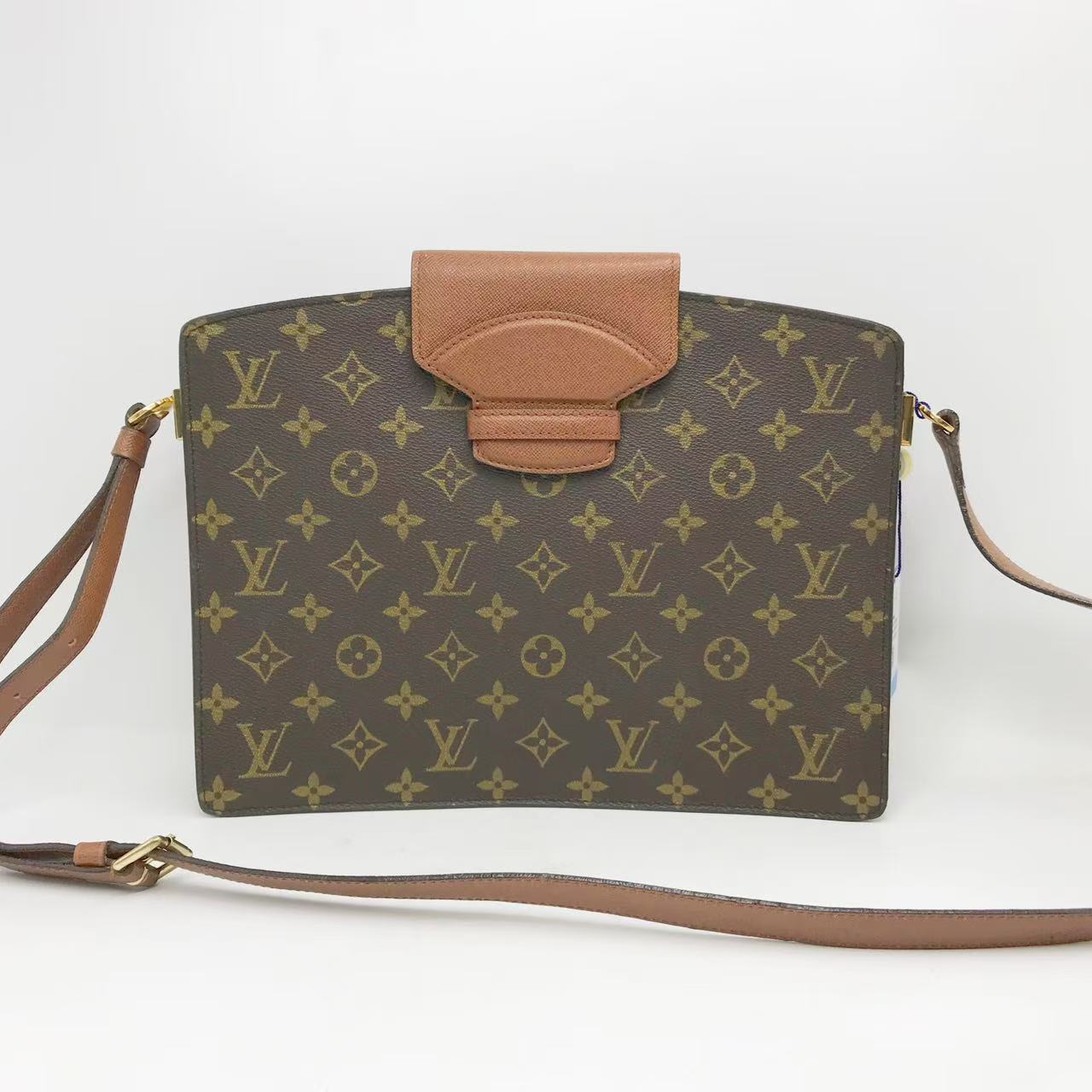 95新 LouisVuitton/路易威登 洋诚二手 LV老花风琴斜挎包 