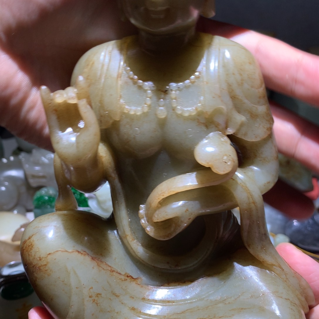 和田玉（糖玉）挂件未镶嵌用****0