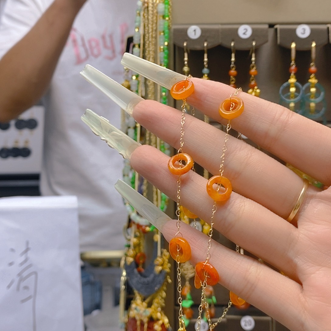 翡翠合金耳饰翡翠