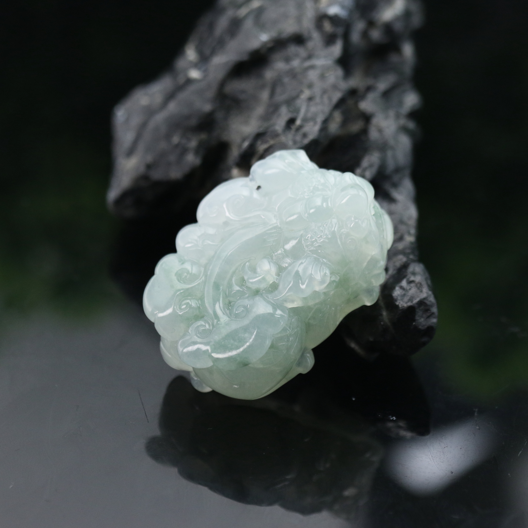 7天然缅甸翡翠A货貔貅/300077/上海嘉禾拍卖