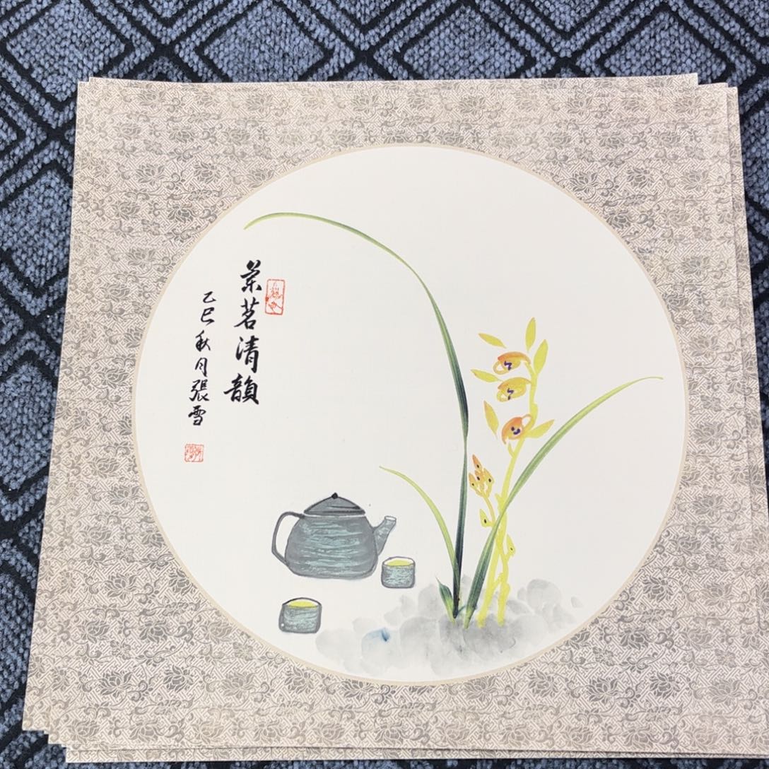 国画三尺斗方花鸟