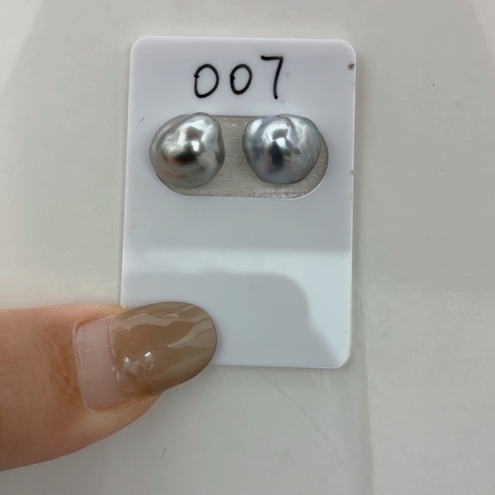 海水珍珠裸珠海水珍珠大溪地铂金灰keshi裸珠