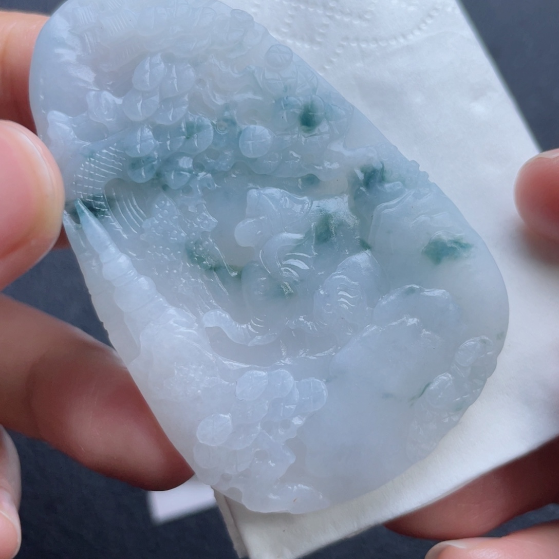 定制翡翠未镶嵌翡翠吊坠