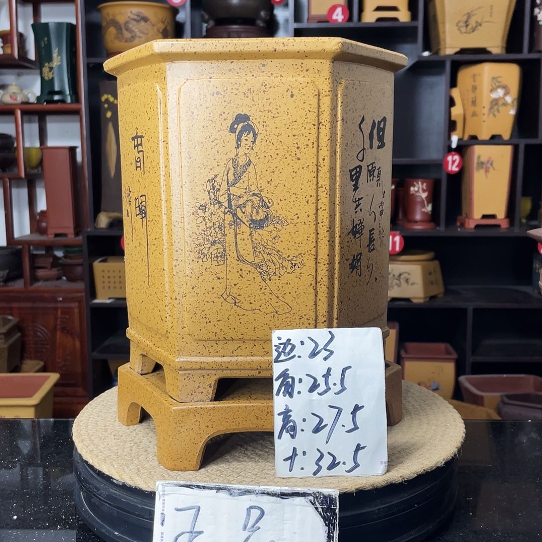 紫砂D-婉秋紫砂花盆