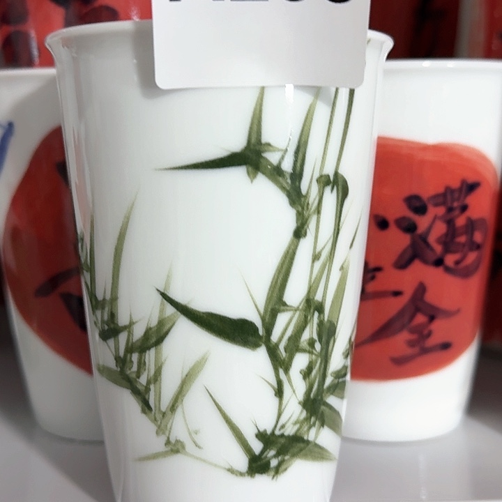 景德镇陶瓷高温手工手绘可乐杯