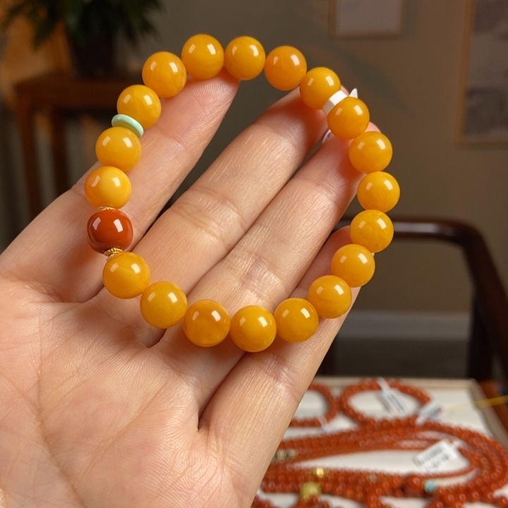 琥珀手链未镶嵌蜜蜡手串9