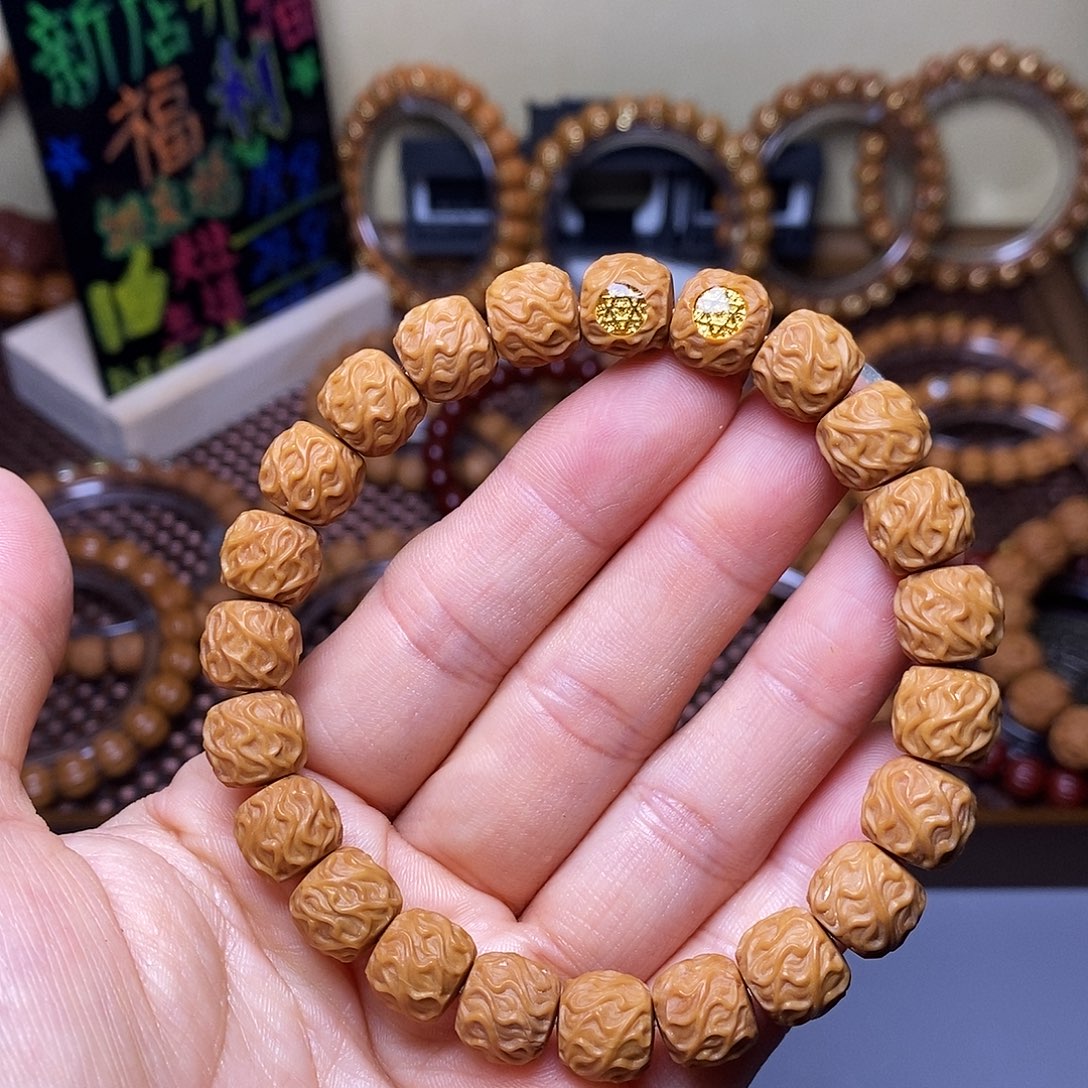 猴头核桃手串双标虎须龙纹全品