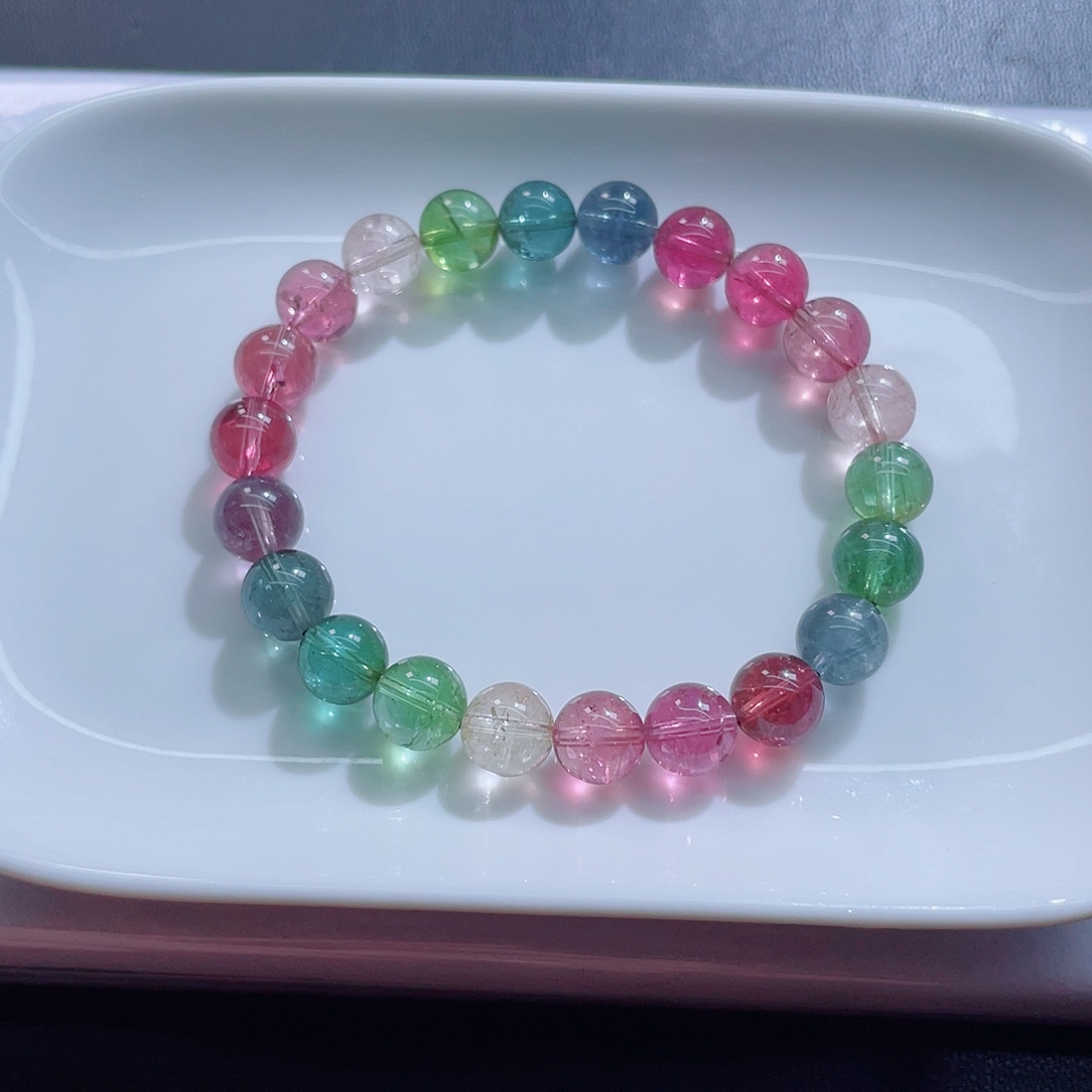 未镶嵌碧玺手链8.7mm左右