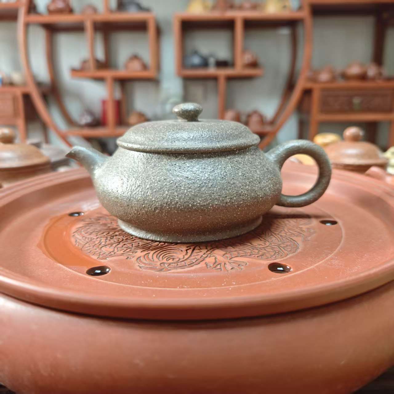 宜兴原矿龙背青段泥明炉壶茶壶紫砂壶茶具