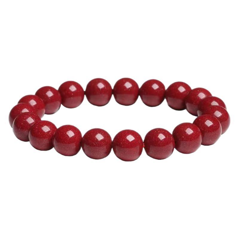 天然辰砂天然朱砂高奢/朱砂单圈手链本命年紫金砂/补贴价