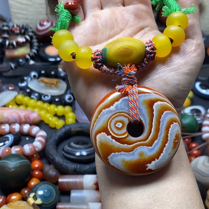 淀***人玛瑙/玉髓未镶嵌颈饰