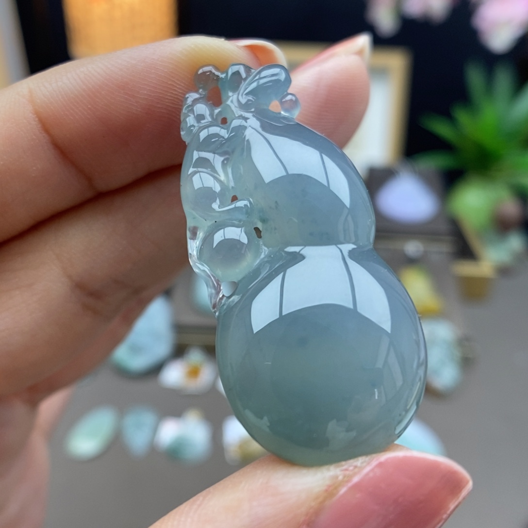 翡翠未镶嵌颈饰吊坠29