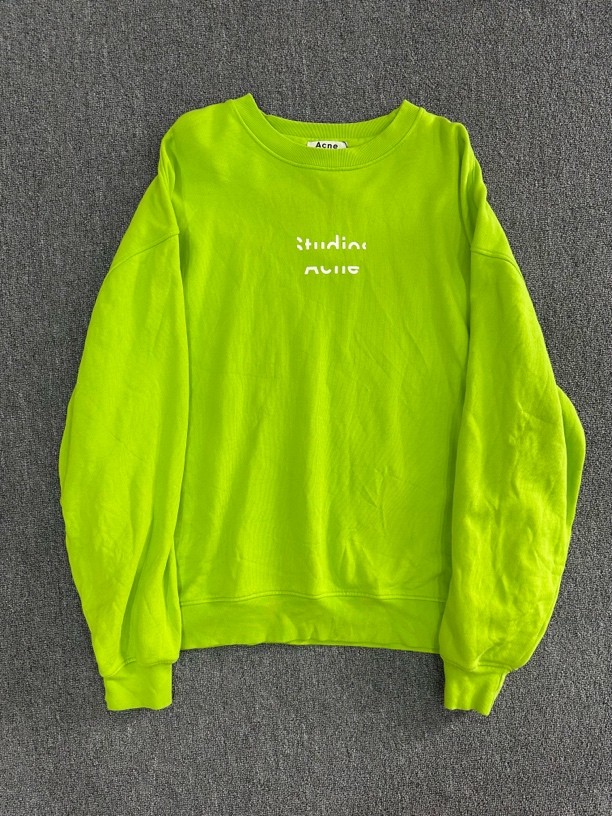 99新 Acne studio Acne 荧光绿卫衣 L 