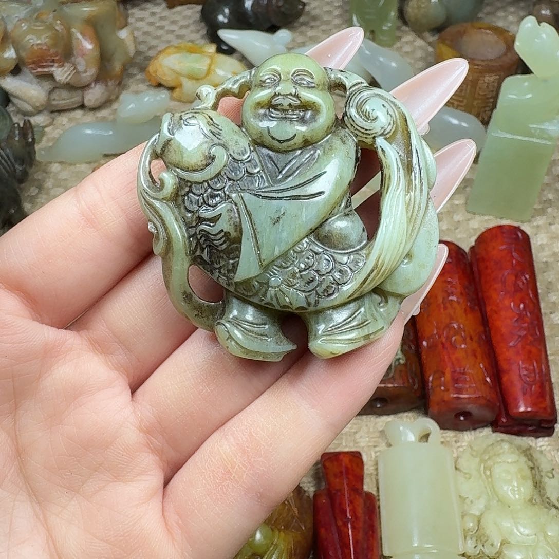 白玉菩提吊坠挂件